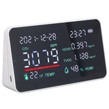 Air Quality Monitor Semiconductor USB Charging Indoor Temperature Humidity Carbon Dioxide DetectorWhite