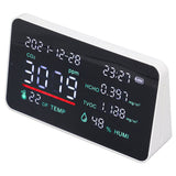 Air Quality Monitor Semiconductor USB Charging Indoor Temperature Humidity Carbon Dioxide DetectorWhite