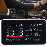 Air Quality Monitor Semiconductor USB Charging Indoor Temperature Humidity Carbon Dioxide DetectorWhite