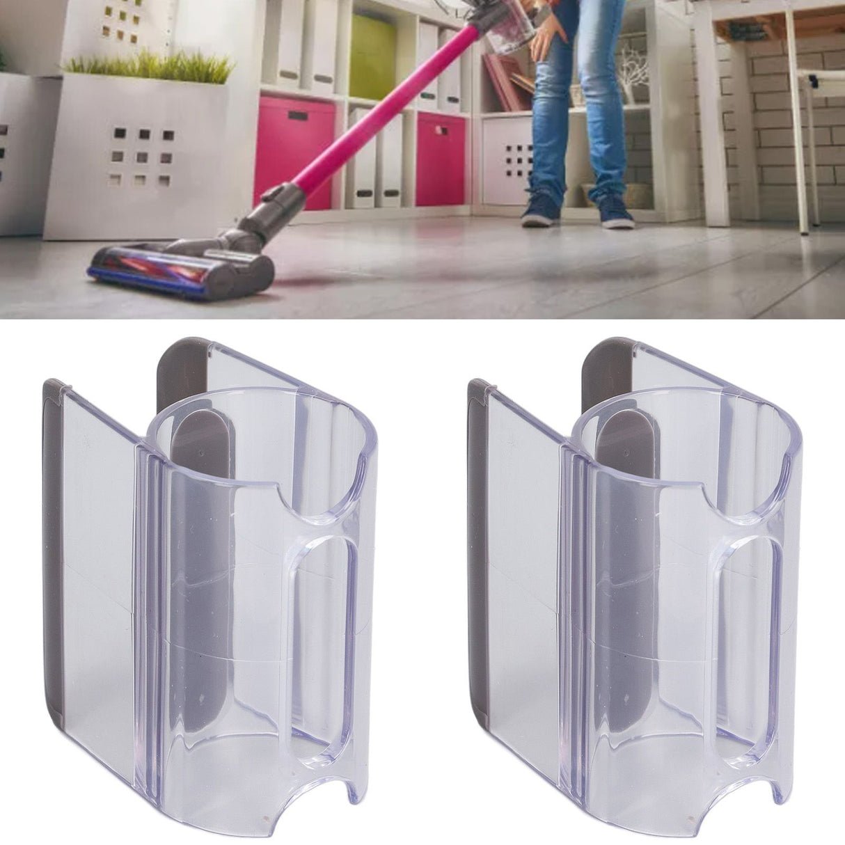 2PCS Vacuum Cleaner Attachment Stick Clip Vacuum Cleaner Accessory Holder for V7 V8 V10 V11