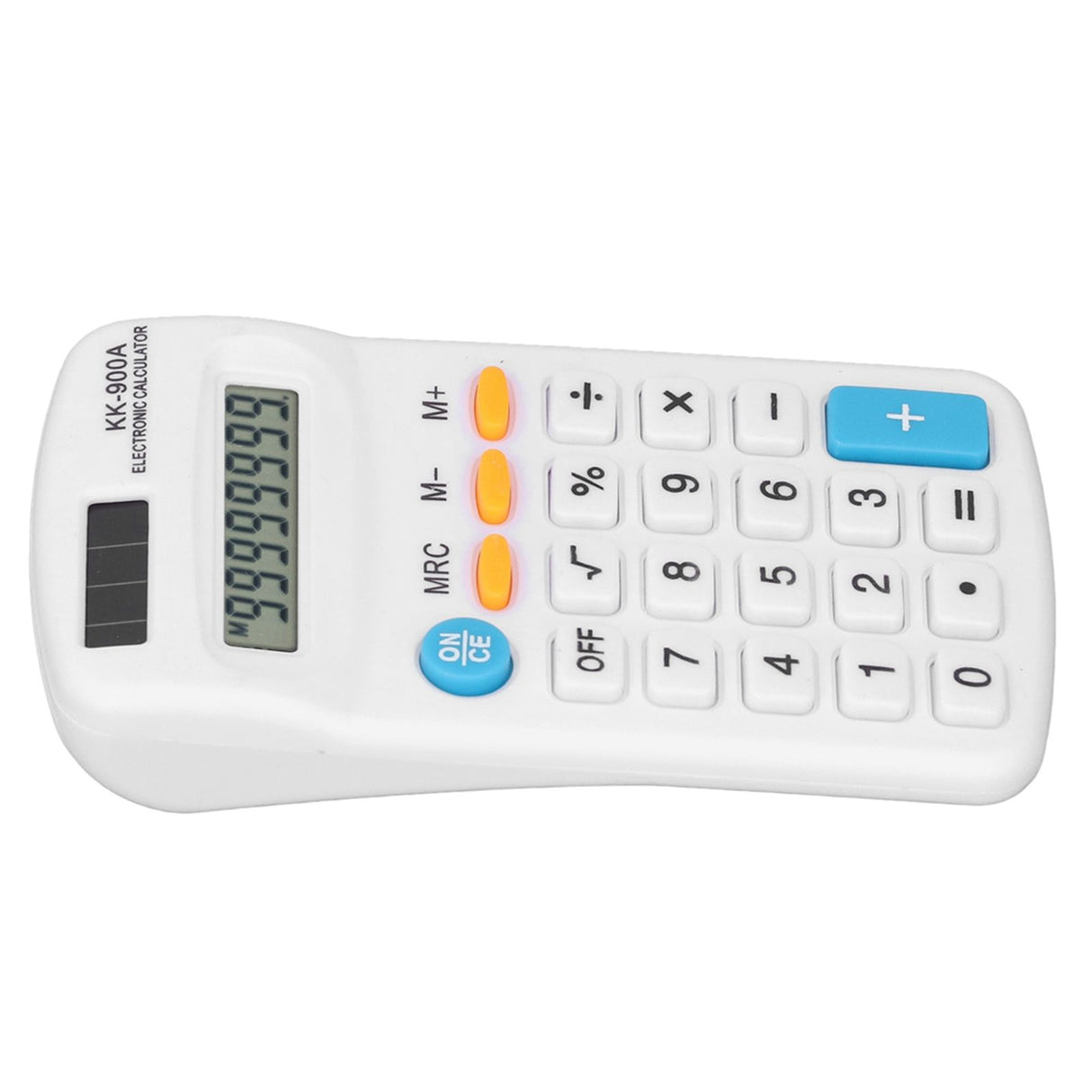 Mini Calculators Handheld 8 Digit with LCD Display Sensitive Button Solar Battery Dual Power for Office School BusinessWhite