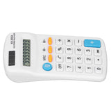 Mini Calculators Handheld 8 Digit with LCD Display Sensitive Button Solar Battery Dual Power for Office School BusinessWhite - 45-Degree Angle