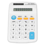 Mini Calculators Handheld 8 Digit with LCD Display Sensitive Button Solar Battery Dual Power for Office School BusinessWhite - Close-Up Angle