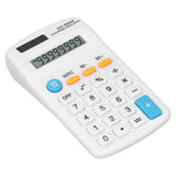 Mini Calculators Handheld 8 Digit with LCD Display Sensitive Button Solar Battery Dual Power for Office School BusinessWhite - Extra Image