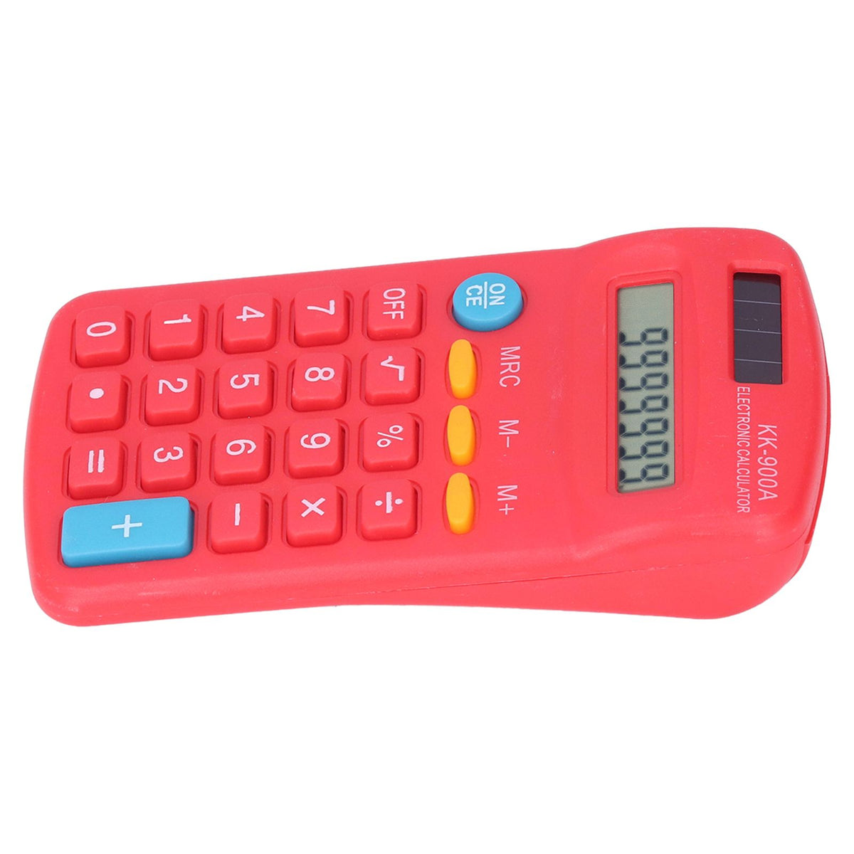 Mini Calculators Handheld 8 Digit with LCD Display Sensitive Button Solar Battery Dual Power for Office School BusinessRed