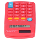 Mini Calculators Handheld 8 Digit with LCD Display Sensitive Button Solar Battery Dual Power for Office School BusinessRed - 45-Degree Angle
