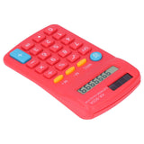 Mini Calculators Handheld 8 Digit with LCD Display Sensitive Button Solar Battery Dual Power for Office School BusinessRed - Extra Image
