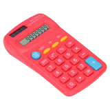 Mini Calculators Handheld 8 Digit with LCD Display Sensitive Button Solar Battery Dual Power for Office School BusinessRed