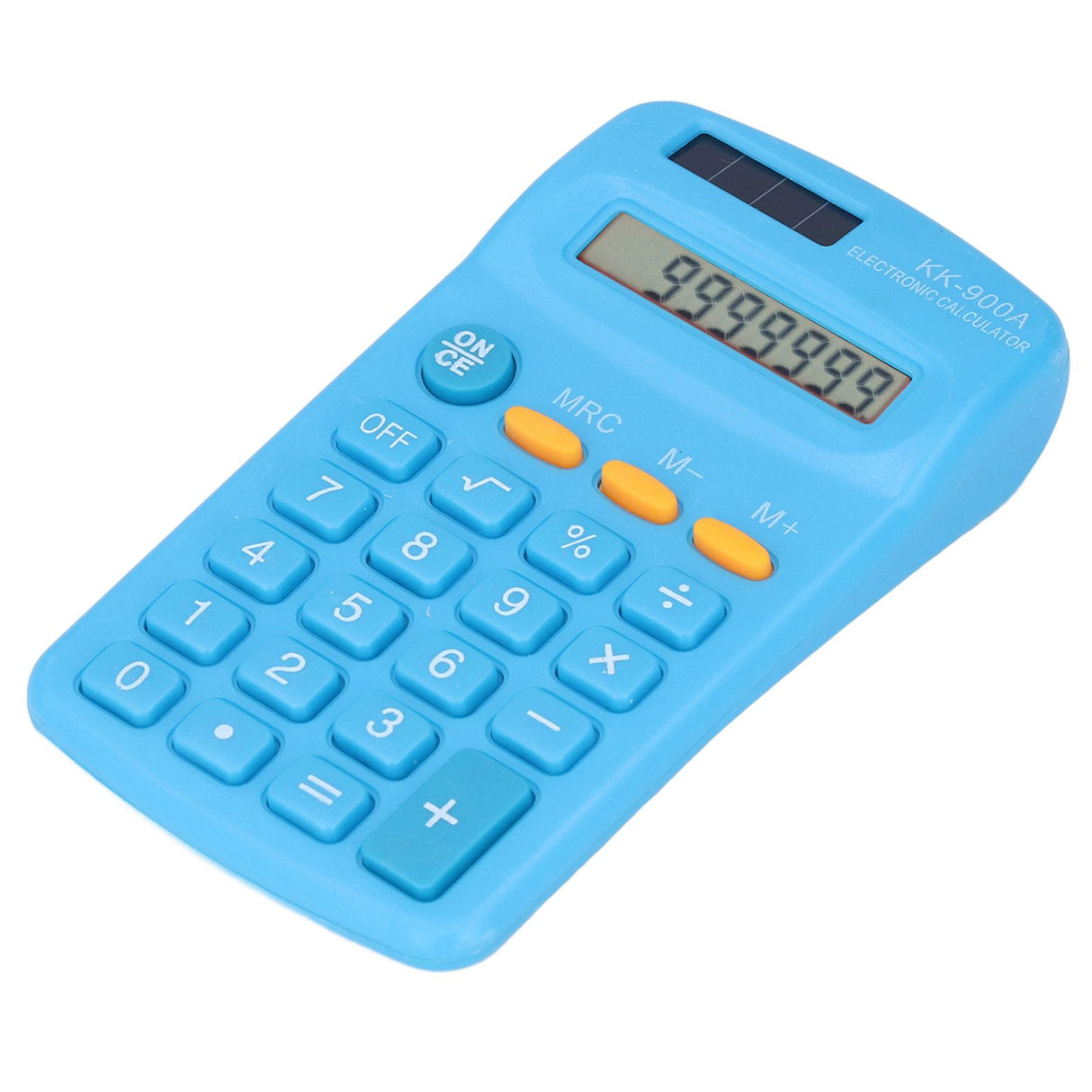 Mini Calculators Handheld 8 Digit with LCD Display Sensitive Button Solar Battery Dual Power for Office School BusinessBlue