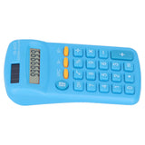 Mini Calculators Handheld 8 Digit with LCD Display Sensitive Button Solar Battery Dual Power for Office School BusinessBlue - Low Angle