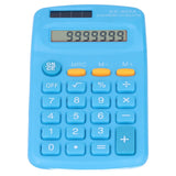 Mini Calculators Handheld 8 Digit with LCD Display Sensitive Button Solar Battery Dual Power for Office School BusinessBlue