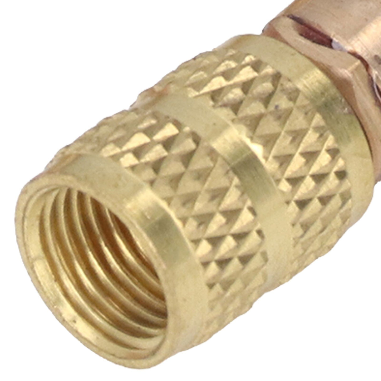 2PCS Refrigeration Control Valve 1/4SAE Male Thread 5/16SAE Female Thread Refrigerant Charging Valve Adapter for R410A