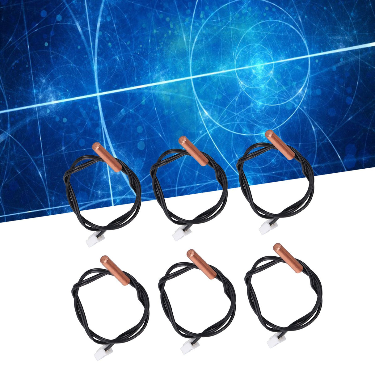 10Pcs 10K Temp Sensor Probe PVC Copper Waterproof NTC Thermistor Probes for Air Conditioner