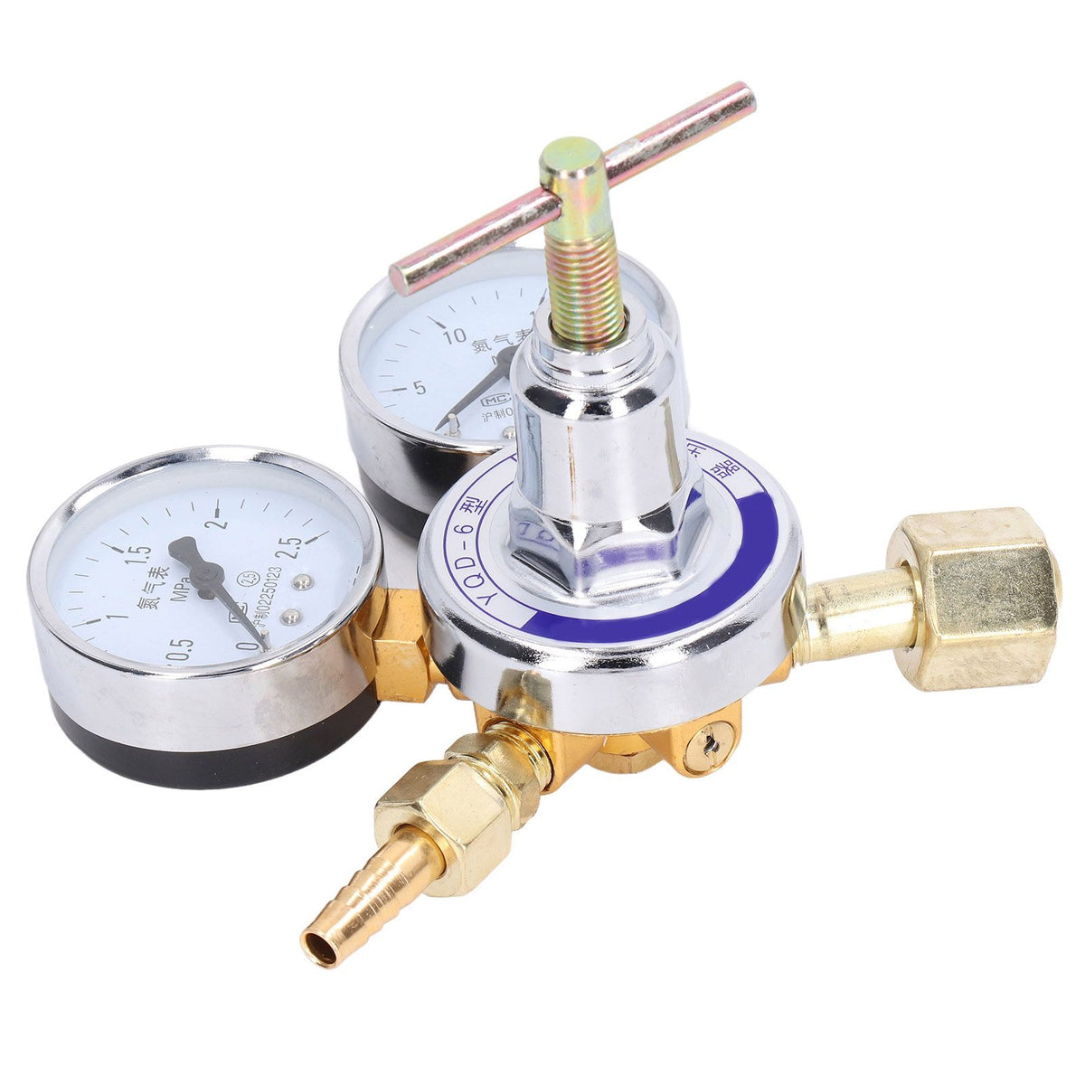 Nitrogen Regulator Gauge Kit Pressure Reducing Valve Brass Inlet Outlet Meter Reducer
