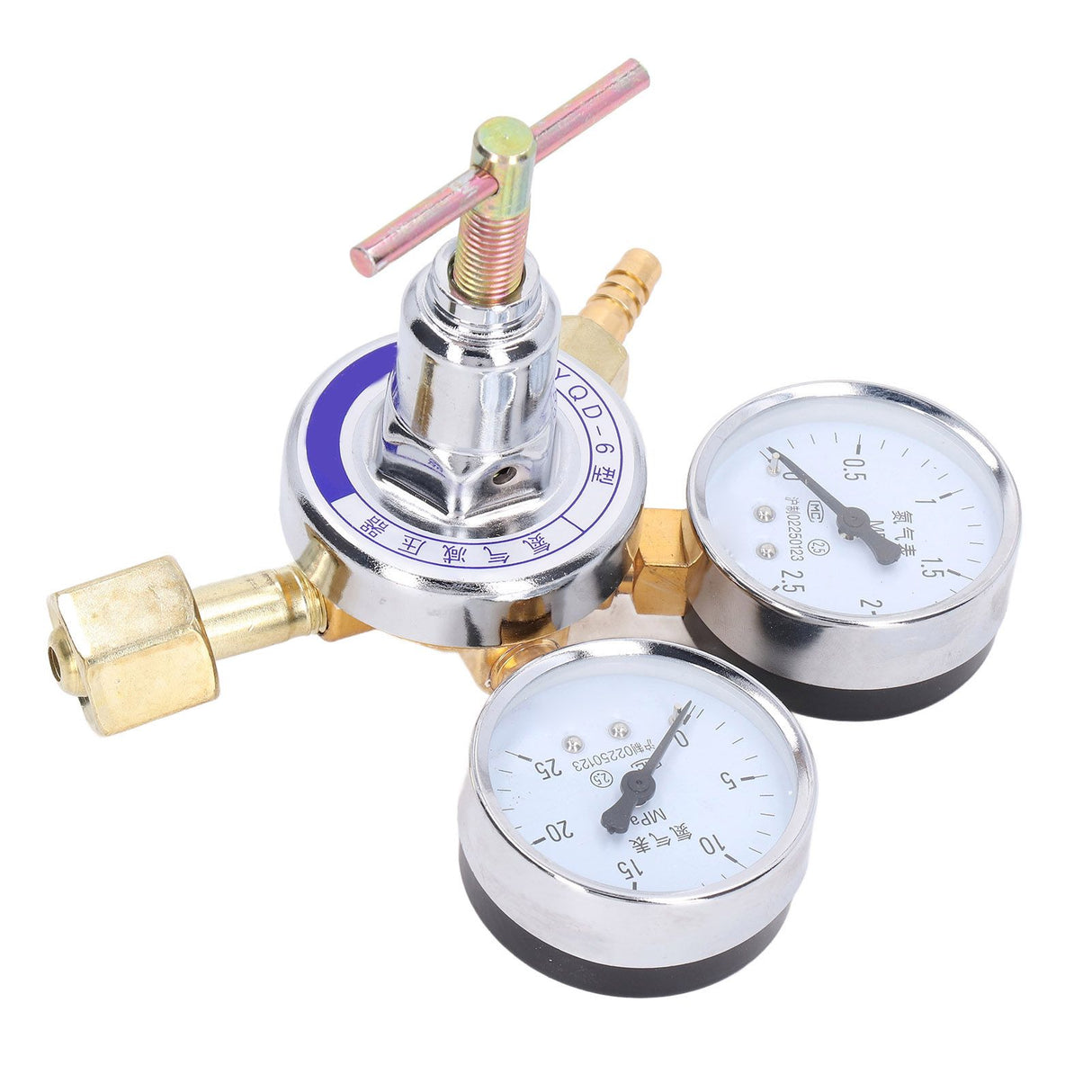 Nitrogen Regulator Gauge Kit Pressure Reducing Valve Brass Inlet Outlet Meter Reducer