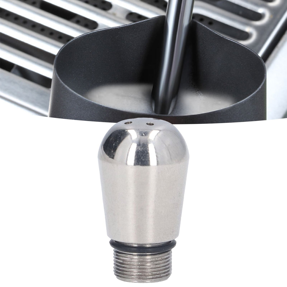 Coffee Machine Steam Nozzle Milk Frother Washable Detachable Stainless Steel Replacement for Bofu4 Holes