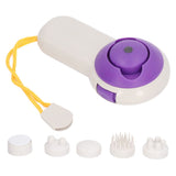 5 in 1 Handheld Massager Battery Powered Wear Resistant Ergonomic ABS Massager with 5 Massage Heads for Whole Body