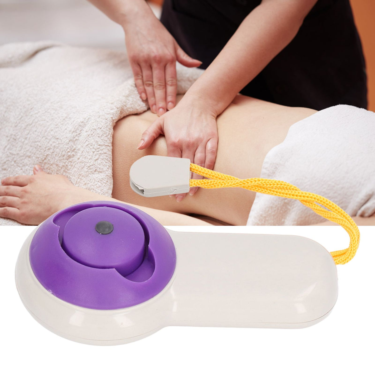 5 in 1 Handheld Massager Battery Powered Wear Resistant Ergonomic ABS Massager with 5 Massage Heads for Whole Body