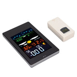 Weather Station Humidity Temperature Monitoring USB Powered Weather Forecast Clock Function Home Weather Station - Front View