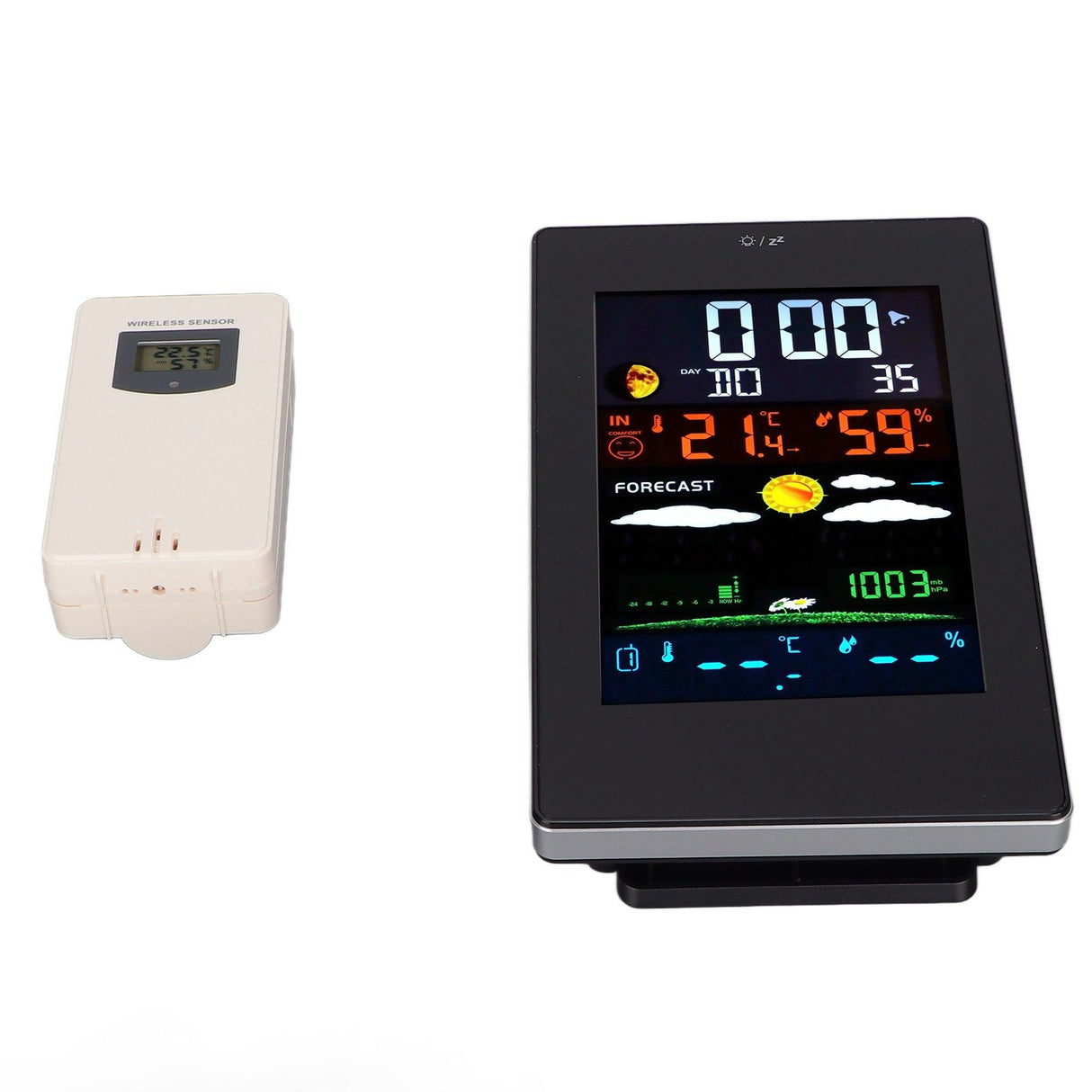Weather Station Humidity Temperature Monitoring USB Powered Weather Forecast Clock Function Home Weather Station
