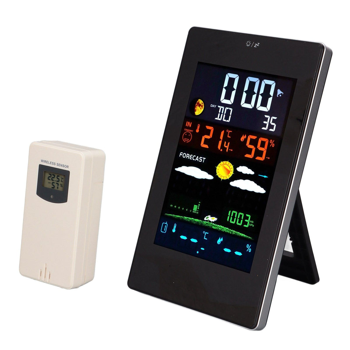 Weather Station Humidity Temperature Monitoring USB Powered Weather Forecast Clock Function Home Weather Station