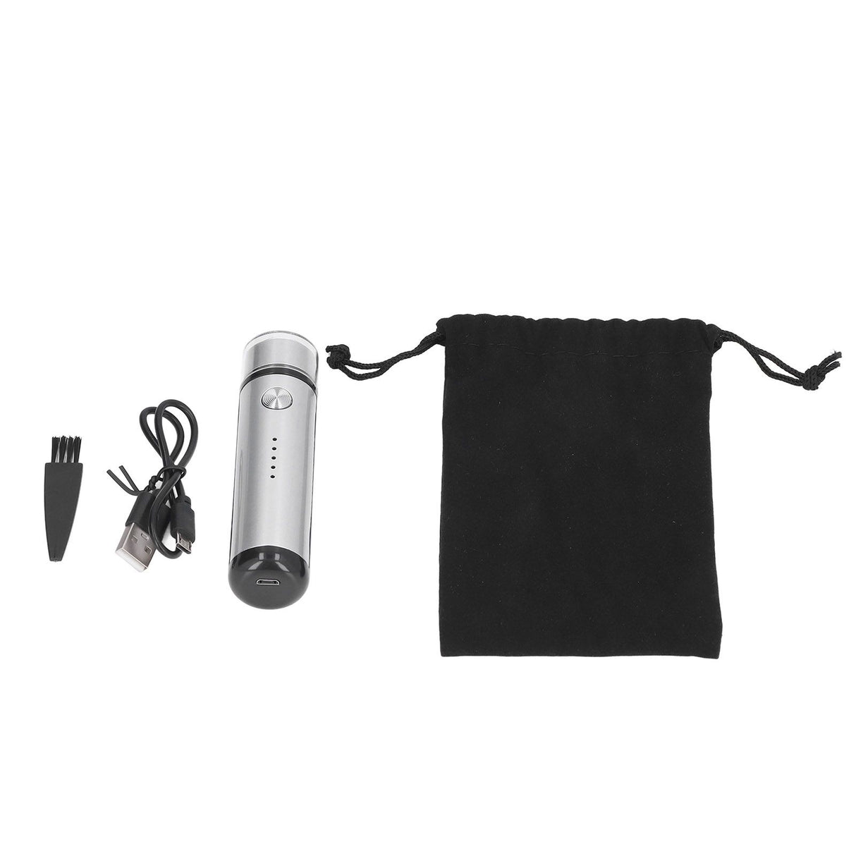 013 Electric Mini Shaver Portable Low Noise Power Display USB Mini Electric Shaver for MenSilver