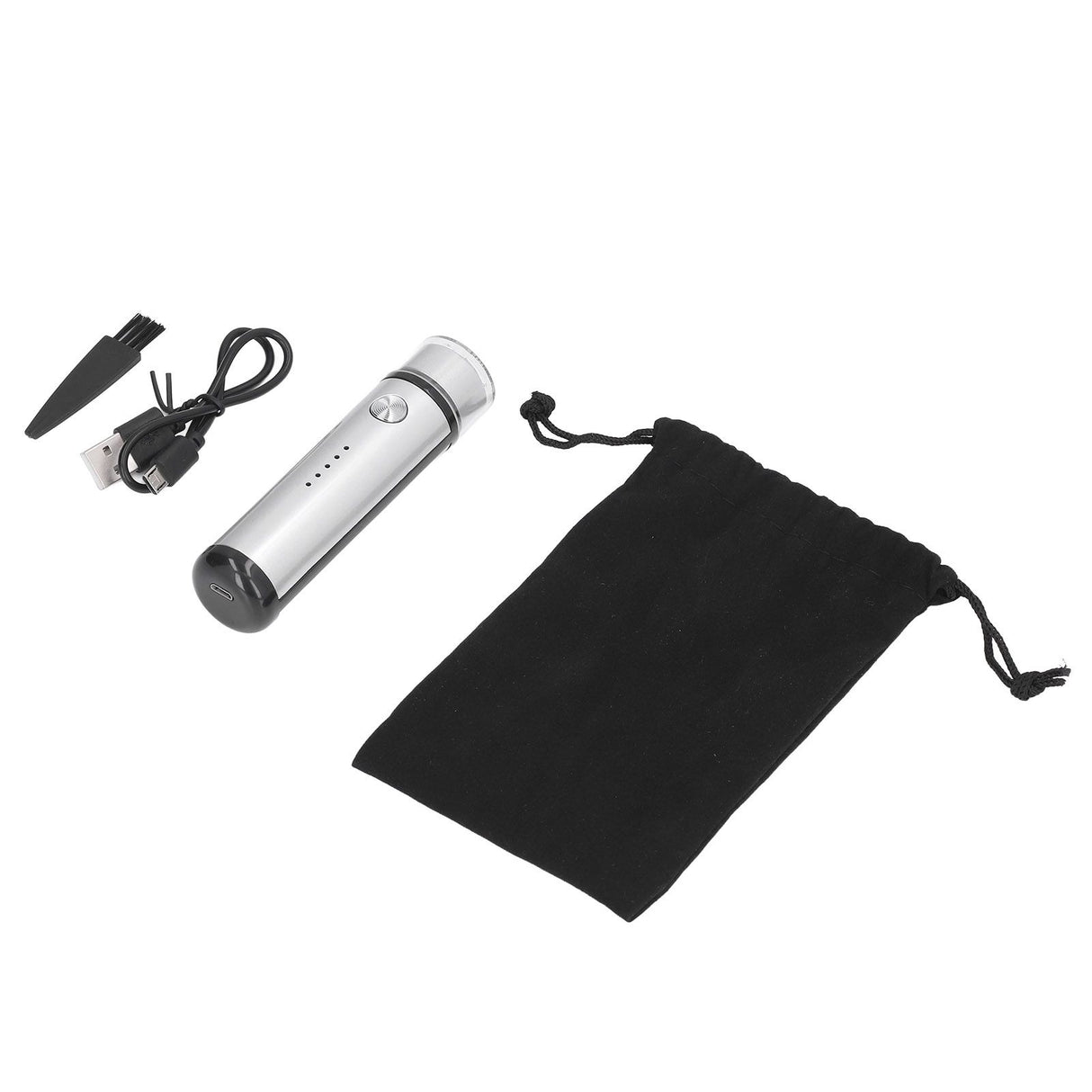 013 Electric Mini Shaver Portable Low Noise Power Display USB Mini Electric Shaver for MenSilver