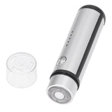 013 Electric Mini Shaver Portable Low Noise Power Display USB Mini Electric Shaver for MenSilver - Rear View