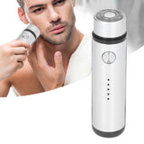 013 Electric Mini Shaver Portable Low Noise Power Display USB Mini Electric Shaver for MenSilver