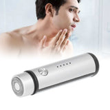 013 Electric Mini Shaver Portable Low Noise Power Display USB Mini Electric Shaver for MenSilver - Extra Image