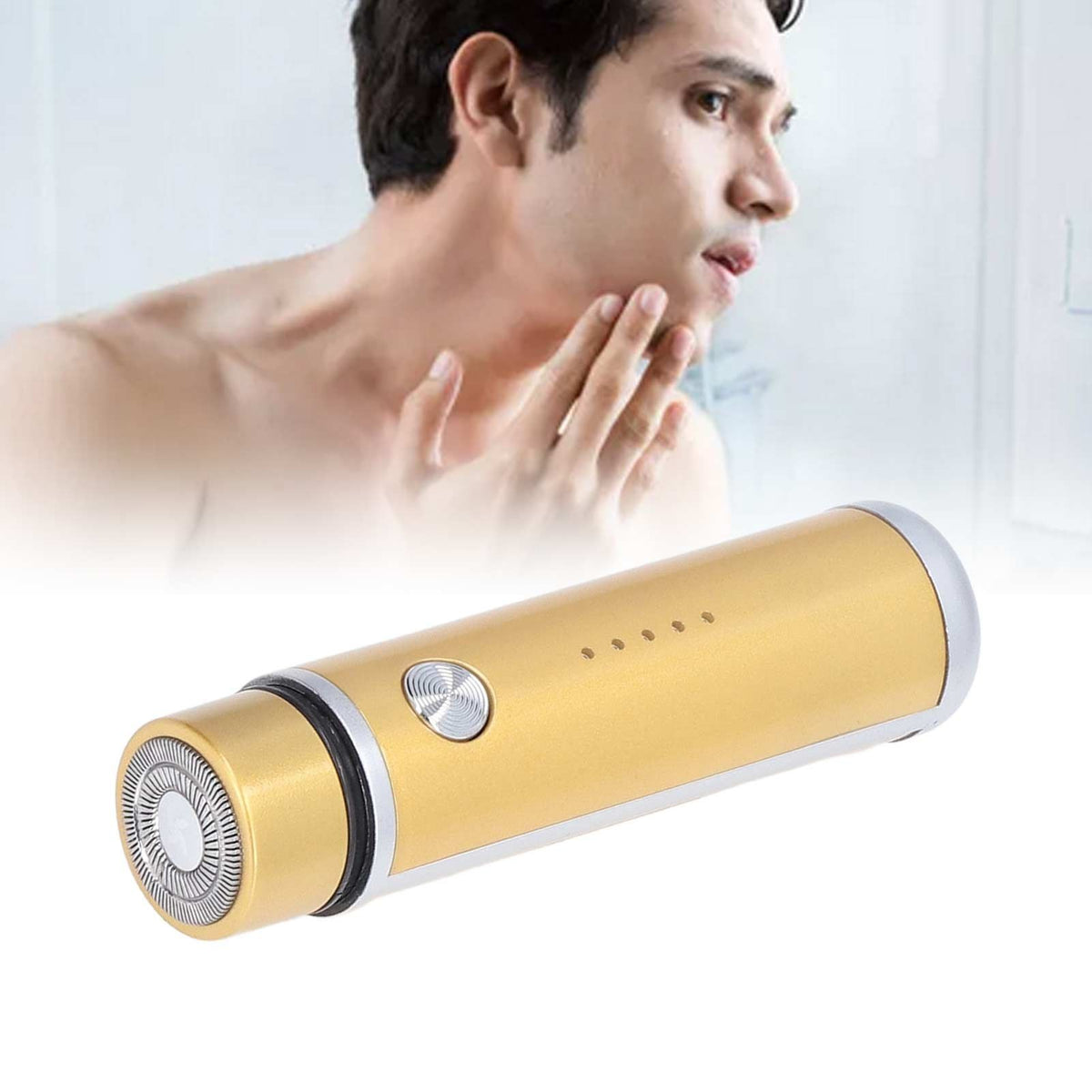013 Electric Mini Shaver Portable Low Noise Power Display USB Mini Electric Shaver for MenGold