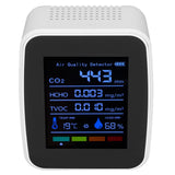 Air Quality Detector 5in1 Intelligent Anti Interference Ability Indoor Temperature Humidity Air Quality DetectorWhite