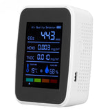 Air Quality Detector 5in1 Intelligent Anti Interference Ability Indoor Temperature Humidity Air Quality DetectorWhite - Extra Image
