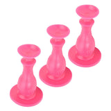 3Pcs Washer Door Stopper Front Load Washing Machine Door Holder Prop Rubber for Family UsePink - Rear View