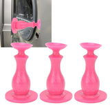 3Pcs Washer Door Stopper Front Load Washing Machine Door Holder Prop Rubber for Family UsePink