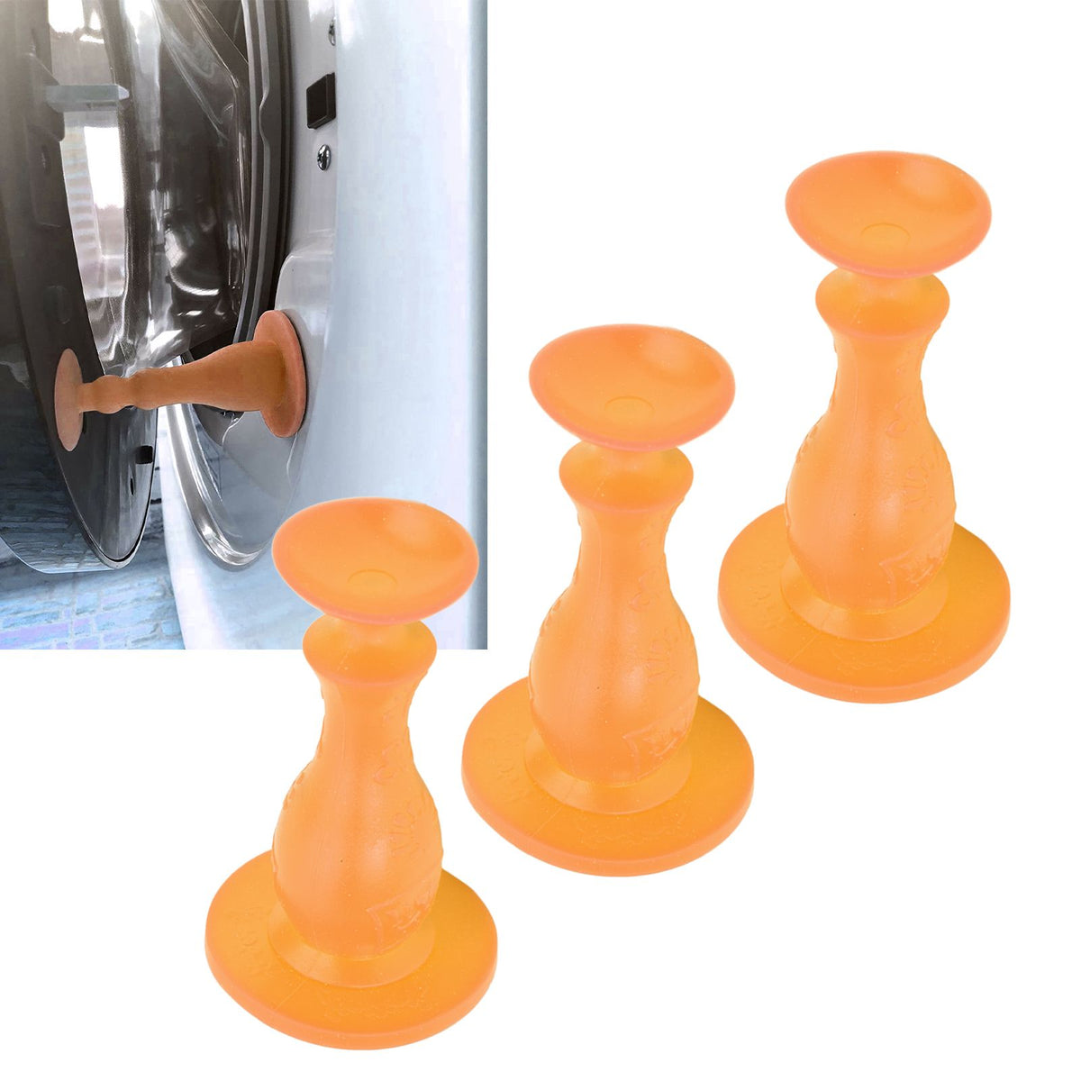 3Pcs Washer Door Stopper Front Load Washing Machine Door Holder Prop Rubber for Family UseOrange