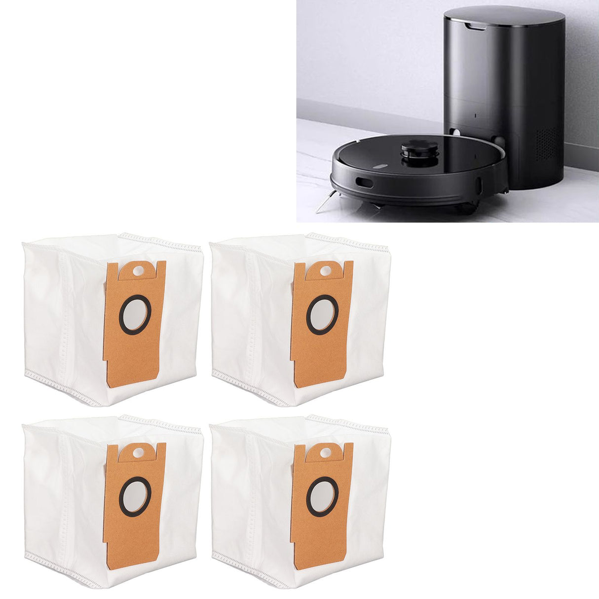 4pcs Vacuum Cleaner Dust Bag Efficient Dust Collection Bag for Lydsto R1 Vacuum Cleaner