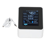 5 in 1 Air Quality Monitor Bluetooth APP Carbon Dioxide Detector USB Charging TVOC Temperature Humidity HCHO CO2 Tester