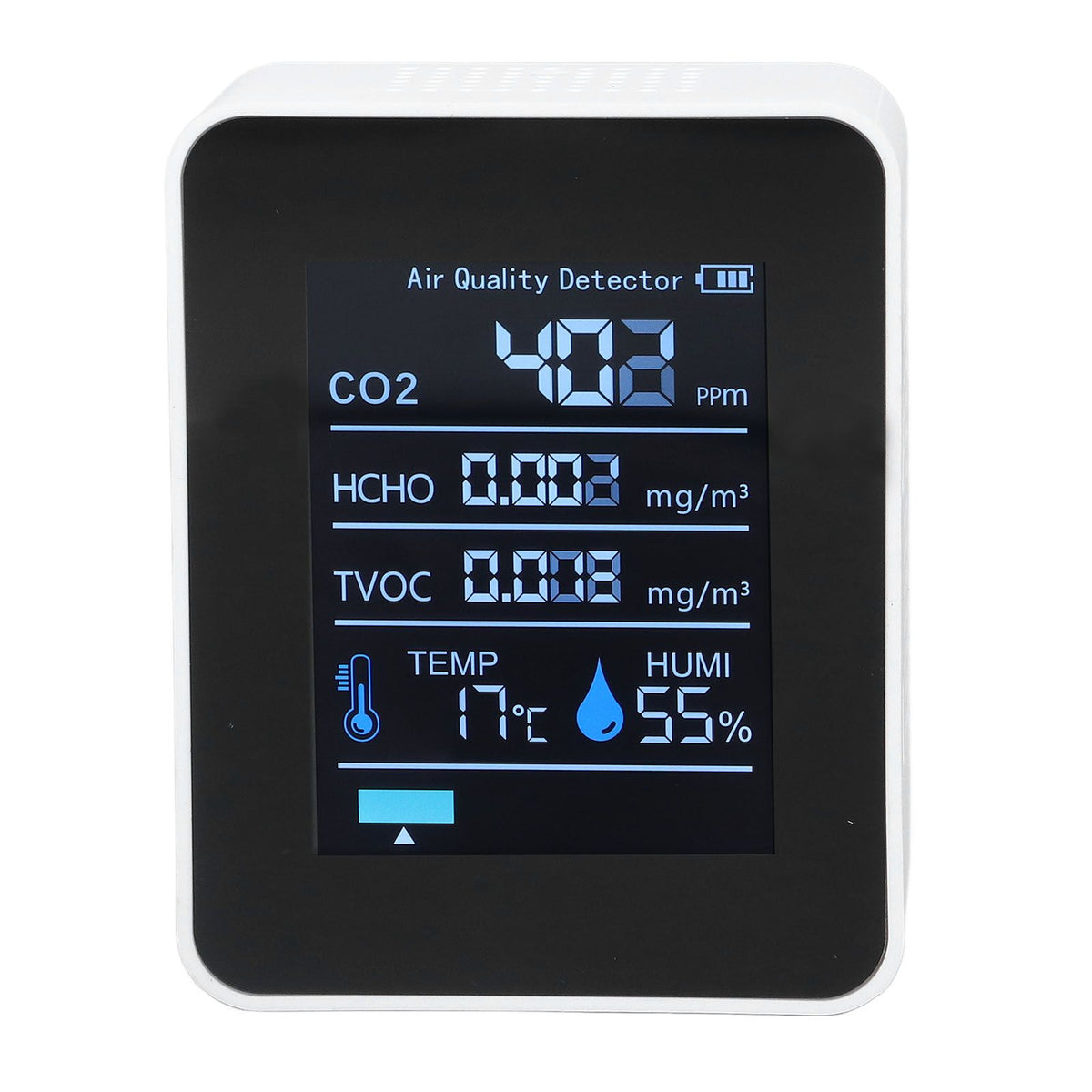 5 in 1 Air Quality Monitor Bluetooth APP Carbon Dioxide Detector USB Charging TVOC Temperature Humidity HCHO CO2 Tester