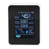 5 in 1 Air Quality Monitor Bluetooth APP Carbon Dioxide Detector USB Charging TVOC Temperature Humidity HCHO CO2 Tester