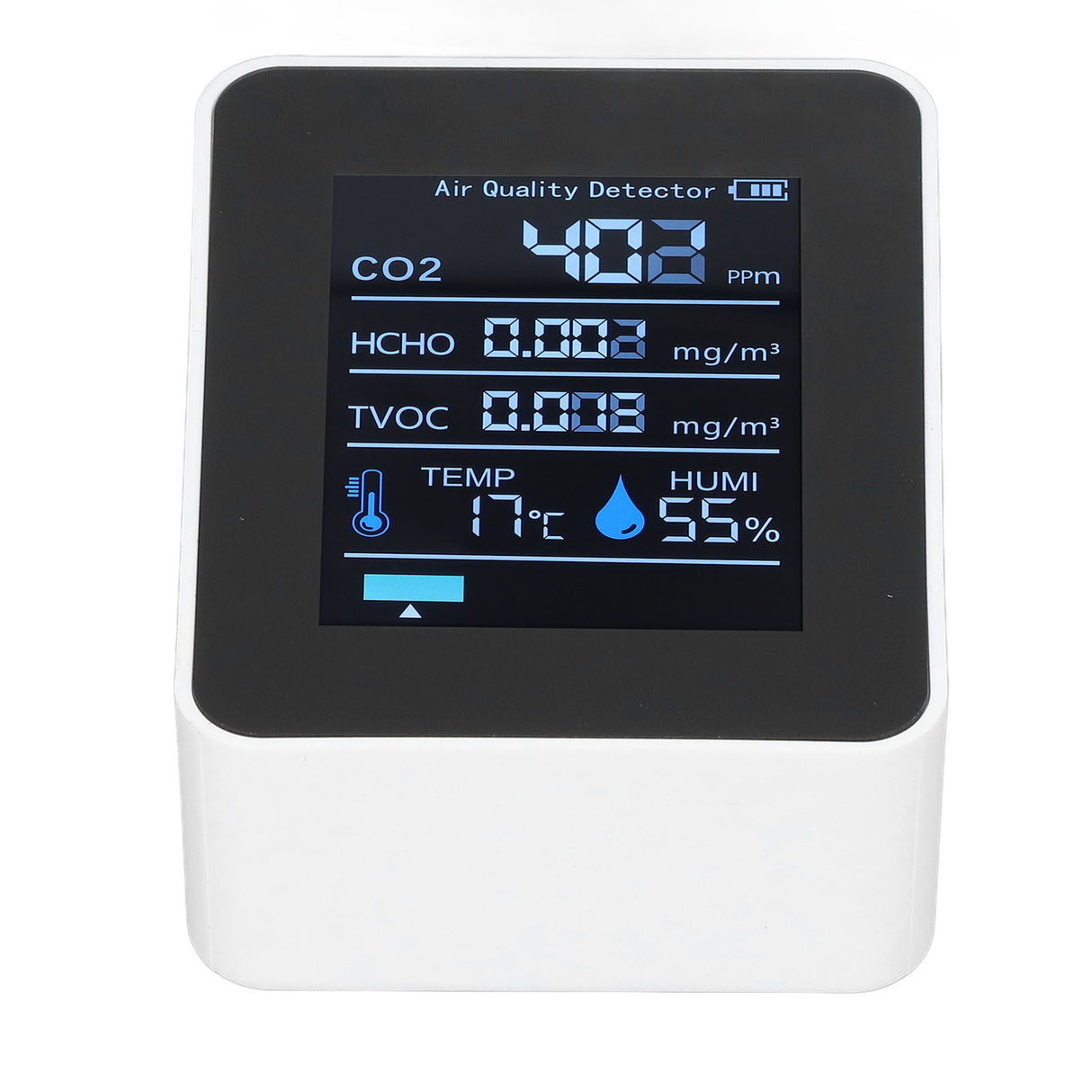 5 in 1 Air Quality Monitor Bluetooth APP Carbon Dioxide Detector USB Charging TVOC Temperature Humidity HCHO CO2 Tester