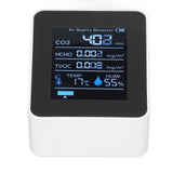 5 in 1 Air Quality Monitor Bluetooth APP Carbon Dioxide Detector USB Charging TVOC Temperature Humidity HCHO CO2 Tester - Rear View