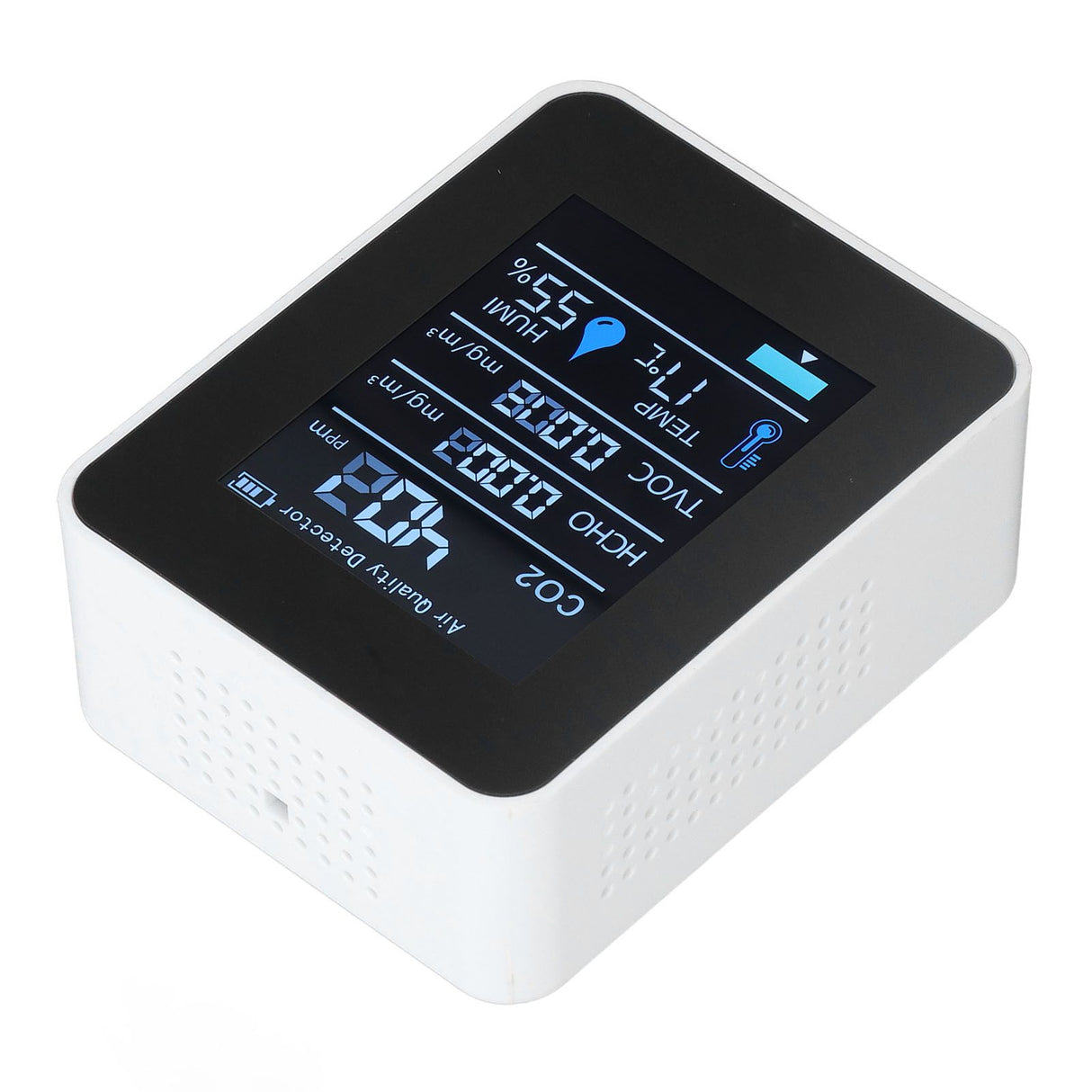 5 in 1 Air Quality Monitor Bluetooth APP Carbon Dioxide Detector USB Charging TVOC Temperature Humidity HCHO CO2 Tester