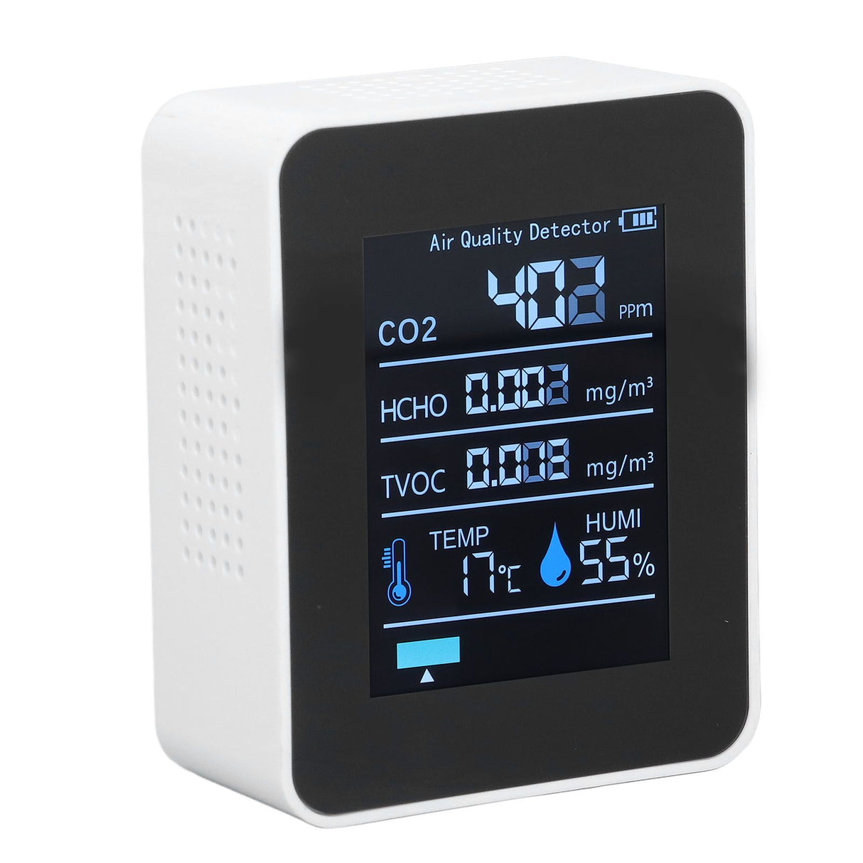 5 in 1 Air Quality Monitor Bluetooth APP Carbon Dioxide Detector USB Charging TVOC Temperature Humidity HCHO CO2 Tester