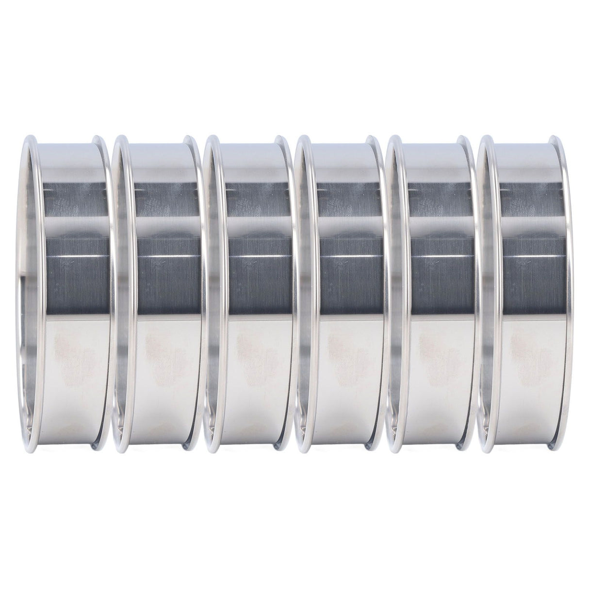 6 PCS Crumpet Rings Double Volume Easy Demoulding DIY Stainless Steel English Muffin Rings for Home Food Making Tool8cm / 3.1in