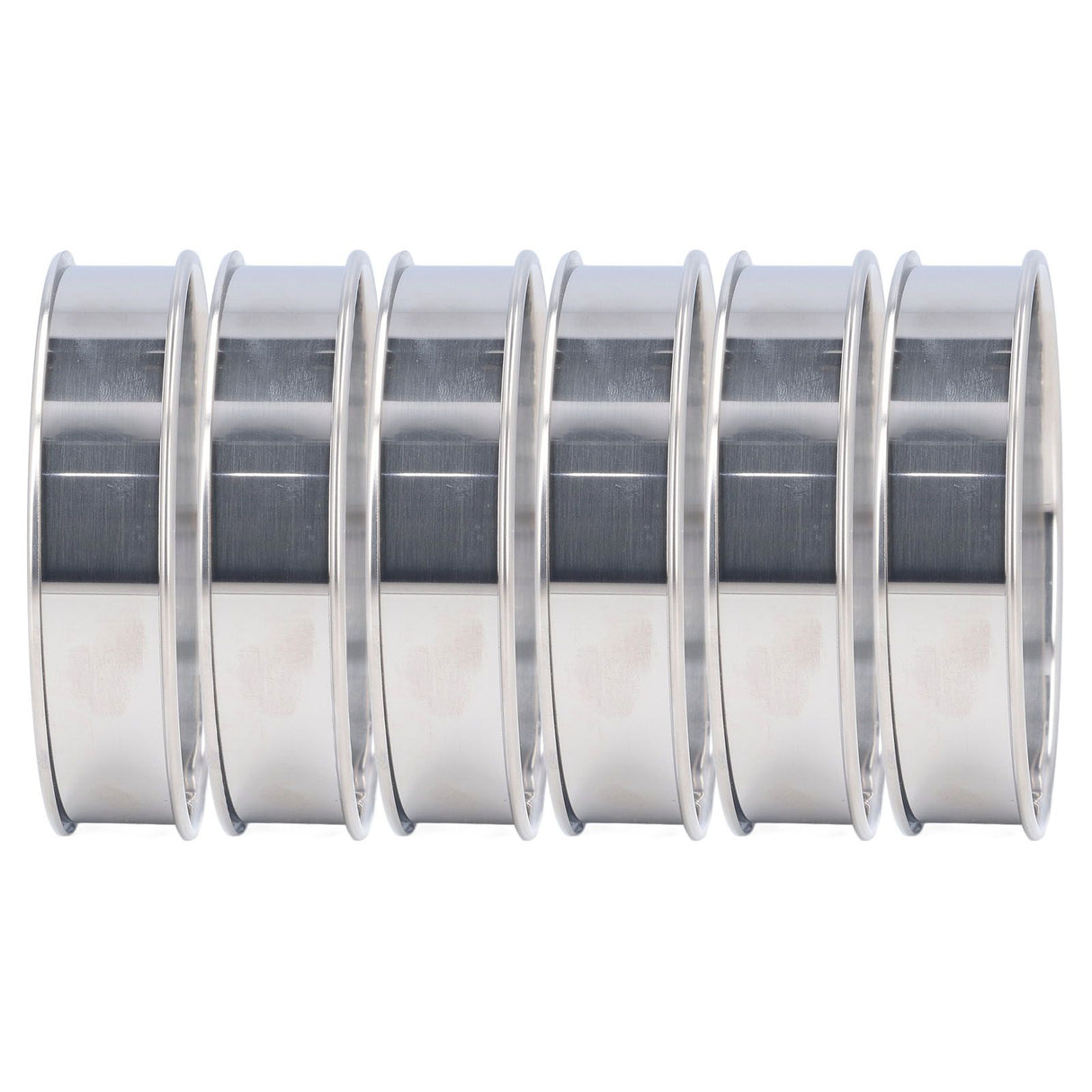 6 PCS Crumpet Rings Double Volume Easy Demoulding DIY Stainless Steel English Muffin Rings for Home Food Making Tool10cm / 3.9in
