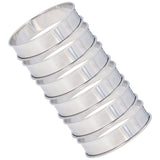 6 PCS Crumpet Rings Double Volume Easy Demoulding DIY Stainless Steel English Muffin Rings for Home Food Making Tool10cm / 3.9in - 45-Degree Angle