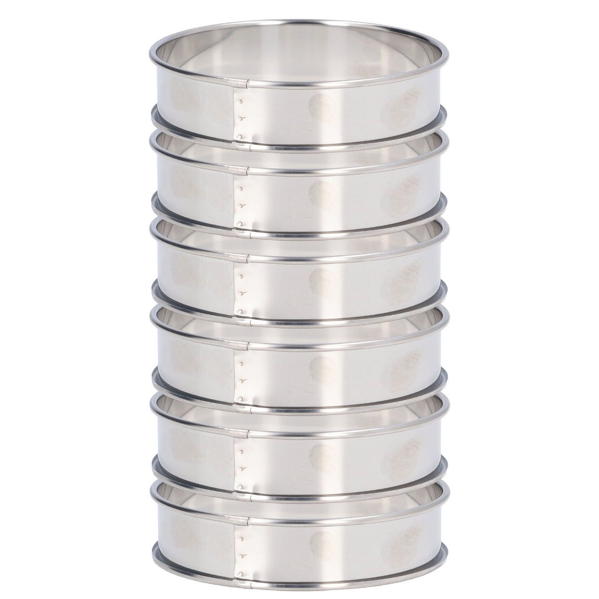 6 PCS Crumpet Rings Double Volume Easy Demoulding DIY Stainless Steel English Muffin Rings for Home Food Making Tool10cm / 3.9in