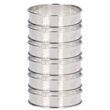6 PCS Crumpet Rings Double Volume Easy Demoulding DIY Stainless Steel English Muffin Rings for Home Food Making Tool10cm / 3.9in