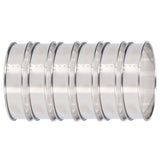 6 PCS Crumpet Rings Double Volume Easy Demoulding DIY Stainless Steel English Muffin Rings for Home Food Making Tool10cm / 3.9in - Low Angle